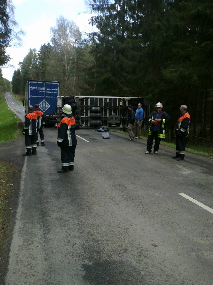Umgestürzter LKW